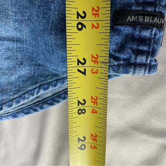 Scotch & Soda Denim Shirt Blauwatch Regular Fit Long Sleeve Mens Size Large - Picture 8 of 8